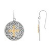 Silpada 'Golden Flourish' Sterling Silver with 14K Yellow Gold Plating Drop Earrings - 2 of 4
