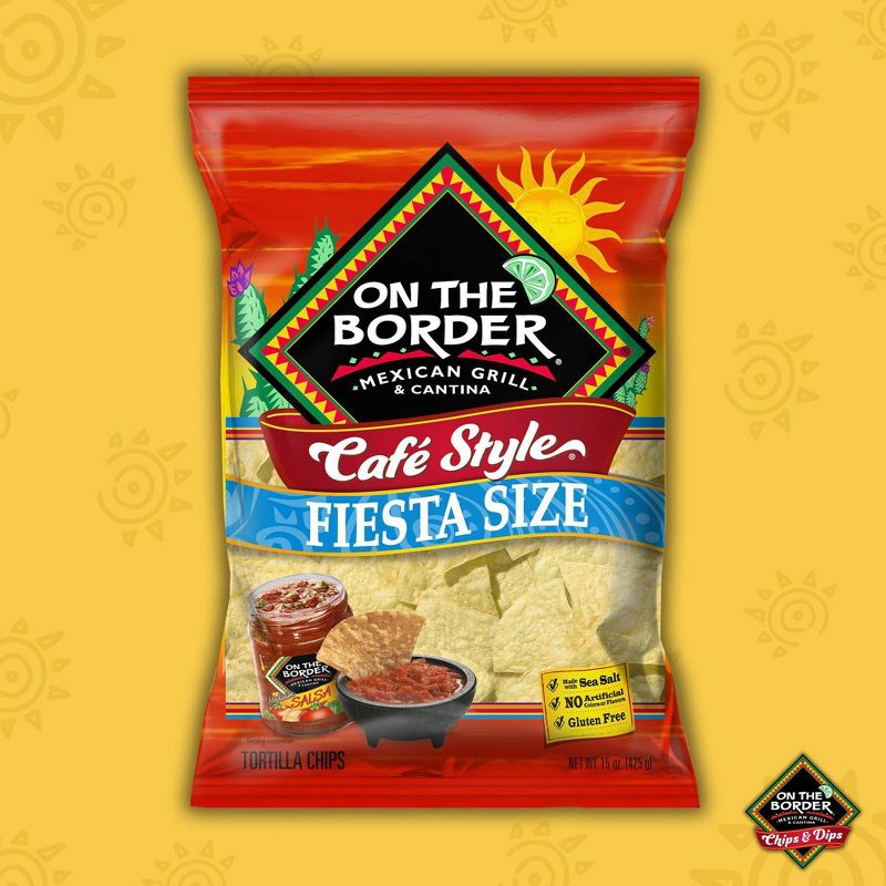On The Border Caf&#233; Style Tortilla Chips - 15oz, 4 of 5