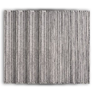 HomeRoots 19" Set of Four Black And White Striped Cotton Placemats - 1 of 4