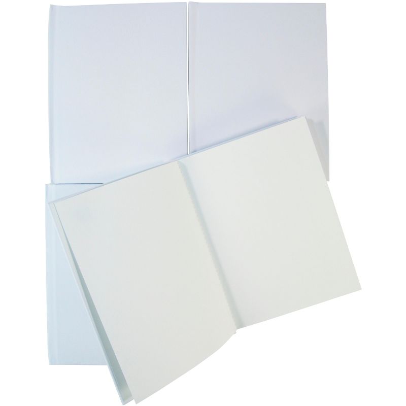 Sax Blanc Books Hardcover Sketchbook, 28 Sheets, 6-1/4 x 8-1/4 Inches, Pack of 4, 3 of 4
