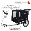2-in-1 Bike Trailer & Push Cart for Pets - Detachable Bike Hitch & Push Handle Included,All-Terrain Wheels,Non-Slip Floor,Holds Up to 88 lbs - 4 of 4