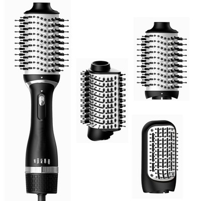 SKIMI Hair Dryer Brush, Black Blow Dryer Brush, Oval Barrel Hot Air Brush for Drying, Straightening, Curling, Blowout Hair Dryer Brush for Women