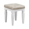 Kumasinova Modern Glam Ottoman Stool, Button-Tufted Faux Leather Seat, Acrylic Crystals, Versatile Foot Stool & Vanity Bench - 2 of 4
