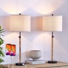 Maxax Rattan Table Lamps Set of 2, Adjustable Height Desk Lamps Shade for Bedroom Nightstand/Living Room - 4 of 4