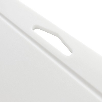 White Polypropylene Rectangular Cutting Board with Handle