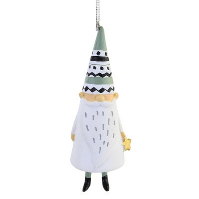 White Resin Owl Gnome Deer Christmas Ornament Set