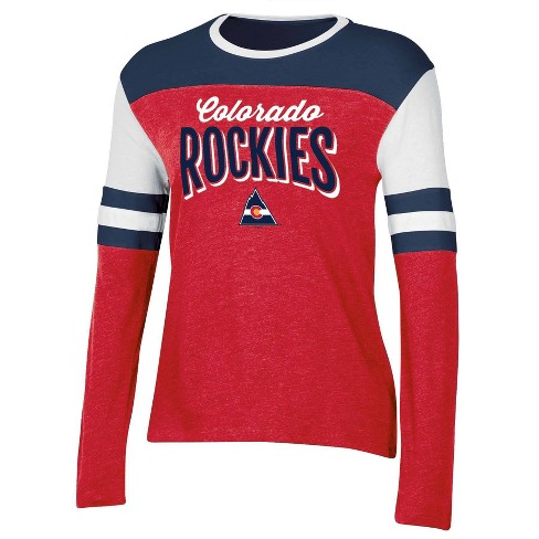 NHL Colorado Rockies Women's Vintage Long Sleeve T-Shirt - S