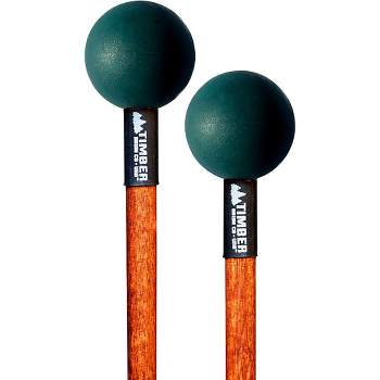 Timber Drum Company Extra Hard Rubber Mallets With Solid Hardwood Handles Extra Hard Dark Green