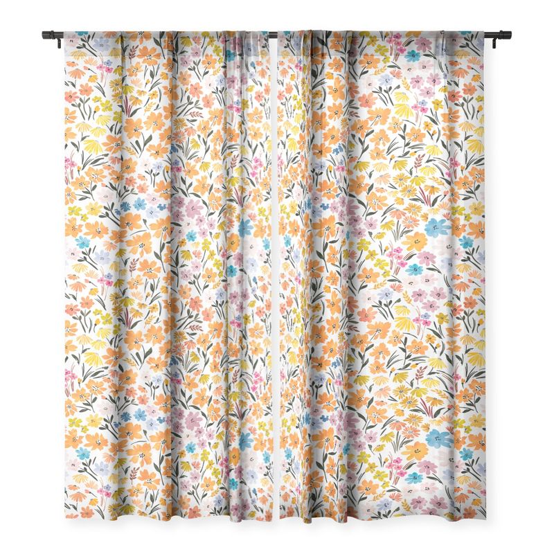Marta Barragan Camarasa Flowery Meadow Colors Single Panel Sheer Window Curtain - Deny Designs, 3 of 7