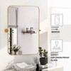 Lirago Wrought Iron Swivel Mirror Tempered Glass Gold 23"H x 0.98"D x 32"W - 3 of 4