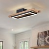 LLHZSY Integrated LED Rectangle Wood Semi Flush Mount Ceiling Light for Hallway Foyer-39 3/8“ - 2 of 4