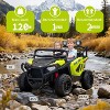 24V 2 Seater Electric UTV Car with Remote Control, 4-Wheeler Suspension, Soft Start, 3 Speeds, Led Lights, Ride on Truck Kids 3-8 Years - 2 of 4
