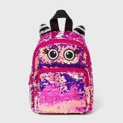 Girls' Halloween Reversible Sequin Monster Backpack - Cat & Jack™ Pink