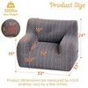 FONTOI Accent Chair Bean Bag Sofa with Tufted Soft Stuffing and Pocket for Living Room or Bedroom, Gray, 17.7"*15.8"*14.6" - 3 of 4