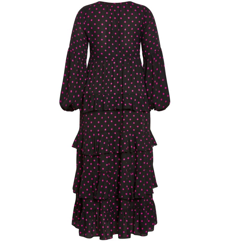 Women's Plus Size Violet Print Maxi Dress - violet spot | AVENUE, 5 of 7