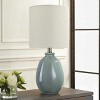 C Cattleya 19in. Modern Ceramic Table Lamp with Linen Shade for Nightstand - 2 of 4