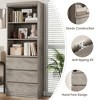 70" H Bookshelf with 3 Drawers, Wooden Bookcase with Open Shelves, Freestanding Display Storage Cabinet for Living Room, Bedroom, Kitchen, Office - 4 of 4