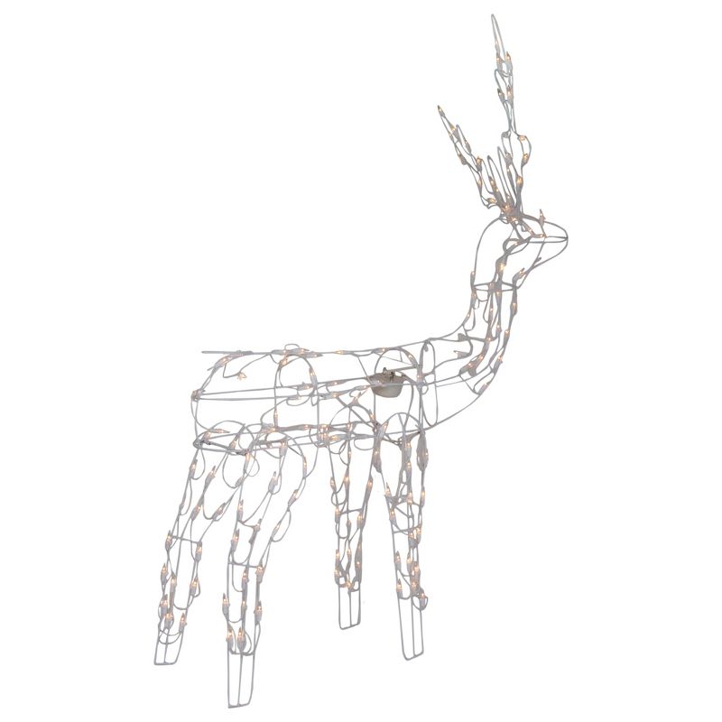 Northlight 48-Inch Lighted White Standing Reindeer Animated Outdoor Christmas Decoration, 4 of 6