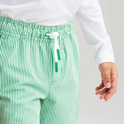 Cat & Jack Boys' Seersucker Swim Trunks - Cat & Jack™ Green/White M — фото 3