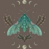 Women's Design By Humans Luna and Moth By EpisodicDrawing Racerback Tank Top - 2 of 3