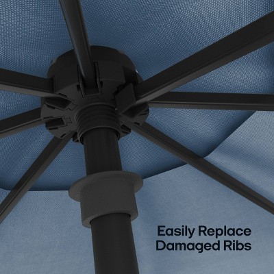 Navy Blue 9' Outdoor Patio Market Umbrella with Rib Replacement