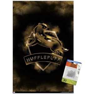 Trends International Harry Potter - Hufflepuff Crest Magic Unframed Wall Poster Prints - 1 of 4