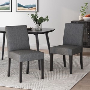 GDFStudio Pocatello Contemporary Fabric Upholstered Dining Chairs (Set of 2) - 1 of 4