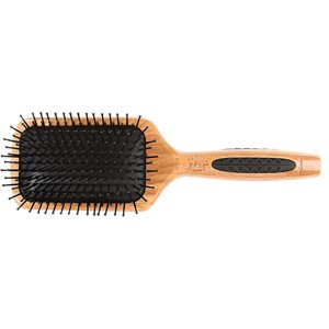 Bass Brushes Style & Detangle Hair Brush Premium Bamboo Handle with Professional Grade Nylon Pin Large Paddle Dark Black Cushion - 1 of 4