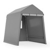 6x8 Ft Outdoor Portable Storage Shelter Shed,Carport Storage Shed with Roll-Up Zipper Doo for Motorcycle Waterproof and Uv Resistant Anti-Snow,Gray - 3 of 4