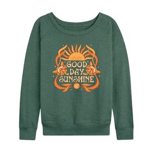 Women's - Beatles - Good Day Sunshine Lightweight French Terry Wide Neck Long Sleeve Shirt - 1 of 4