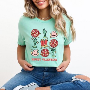 Simply Sage Market Women's Cowgirl Valentine Disco Short Sleeve Graphic Tee - 1 of 4