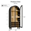 FONTOI Arched Shaped Storage Cabinet with Dedicated Slots&Shelves, Arched Bookcase with Drawers for Home - 3 of 4