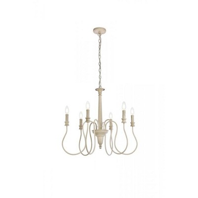 Elegant Lighting Flynx 6 lights pendant in weathered dove
