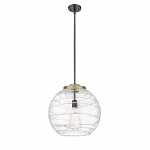 Athens Deco Swirl - 1 Light Pendant In Industrial Style-17.13 Inches Tall and 15.75 Inches Wide - 1 of 1