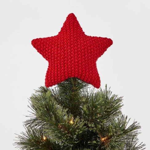 Grund Når som helst Saks 7.5in Unlit Knit Star Tree Topper Red - Wondershop™ : Target