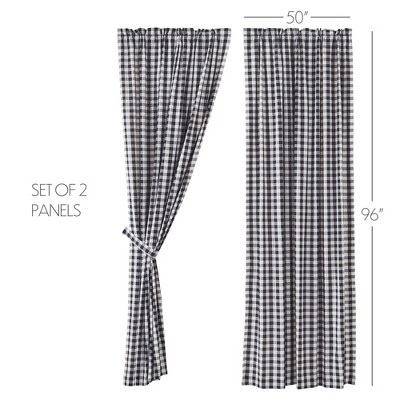 Annie Buffalo Black Check Panel Set of 2 96x50 VHC Brands