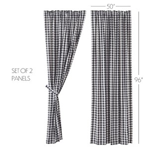 Annie Buffalo Black Check Panel Set of 2 96x50 VHC Brands - 1 of 1