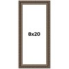 PosterPalooza | Panoramic Sculpted Silver Picture Frame - UV Acrylic, Foam Board Backing, Hanging Hardware - 2 of 4