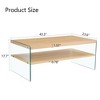 Three-Tier MDF and Tempered Glass Side and Bunk Coffee Table Set with Storage Function, Elegant Design for Living Room, Bedroom or Office - 4 of 4
