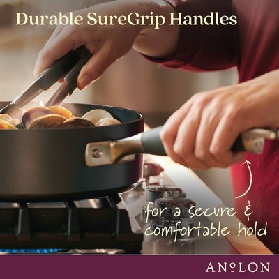 Anolon 7.5-Quart Moonstone Nonstick Hard-Anodized Stockpot with Lid
