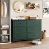 Green 6 Drawer Dresser for Bedroom, Large Dresser with Deep Drawers & Metal Knobs, Modern Wooden Chests of Drawers for Entryway, Hallway - 3 of 4