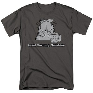 Garfield Good Morning Sunshine Adult T-Shirt Charcoal - 1 of 4