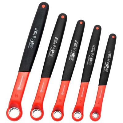 Powerbuilt 5 Piece Insulated VDE Offset Box End Set