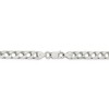Black Bow Jewelry Men's 6.25mm Sterling Silver Flat Square Curb Chain Necklace - 4 of 4