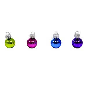 Craftoutlet.Com 0.5 Inch Mini Glass Ball Ornament Set Christmas Tree Ornament Sets - 1 of 3