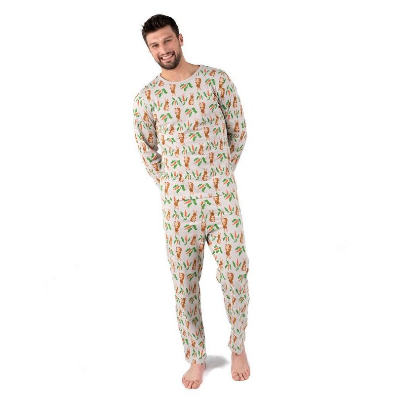 Leveret Mens Two Piece Cotton Easter Pajamas, 3 of 10