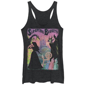 Women's Sleeping Beauty Silhouettes Racerback Tank Top - 1 of 3