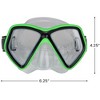 Pool Central 6.25" Neon Green and Black Monaco Children's Swimming Mask for Ages 10 and up - 3 of 4