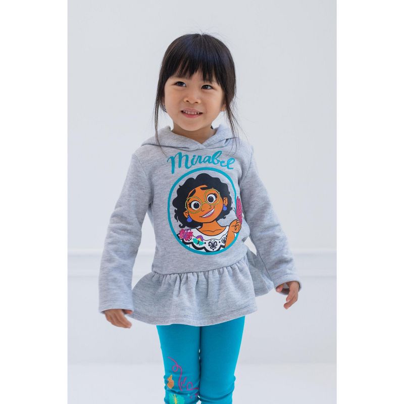 Disney Encanto Mirabel Girls Pullover Fleece Hoodie and Leggings Outfit Set Toddler, 2 of 8