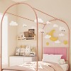 Nasitip Twin Bed Frame with Upholstered Headboard, Metal Platform Bed Frame with Strong Slats Support - 2 of 4